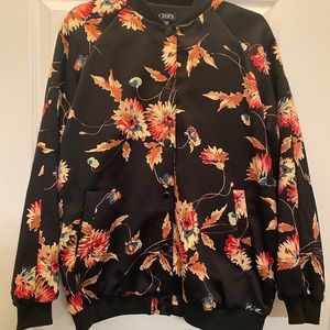 Floral bomber jacket